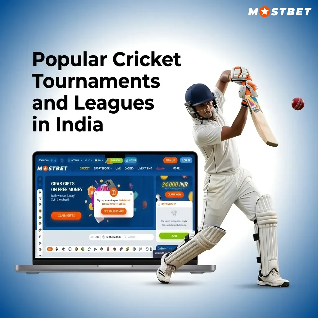 Popular cricket tournaments in India including IPL, ICC World Cup, T20 World Cup, and The Ashes for betting markets